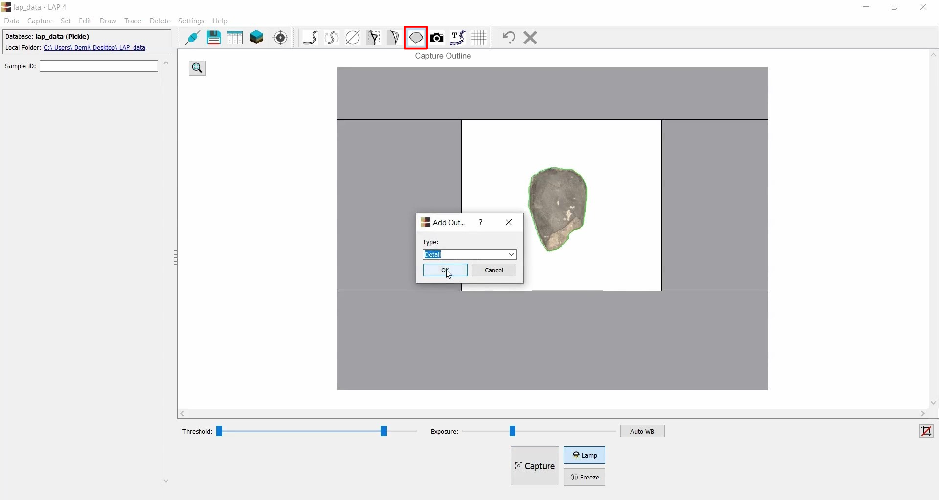 Capture outline