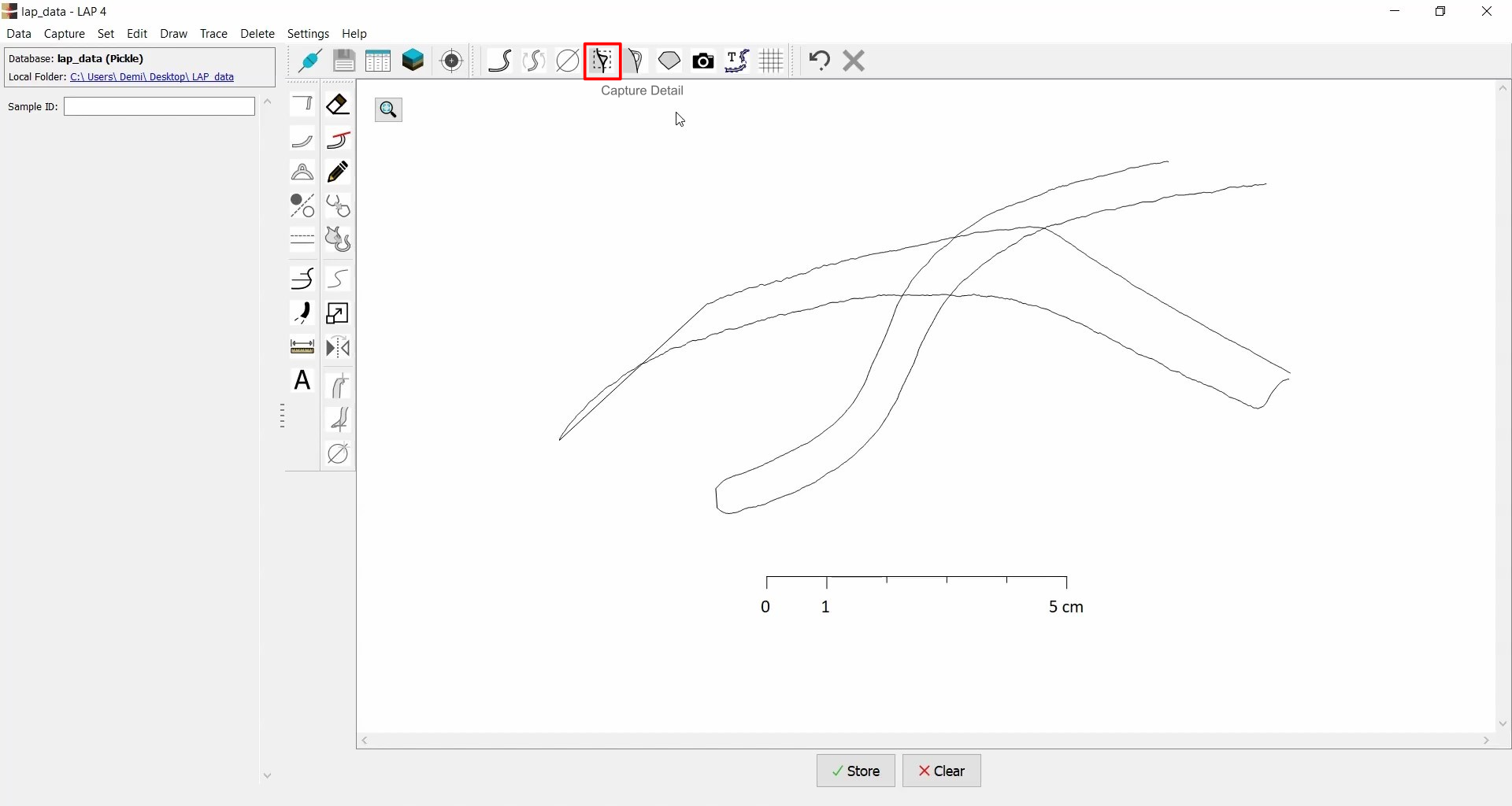 Capture large profiles